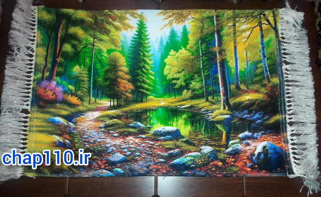 تابلو فرش نقاشی منظره جنگل